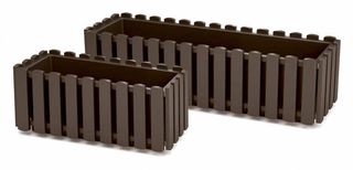 PROSPERPLAST Γλάστρα Boardee Fence Καφέ 58x18x16,2cm DDEF600-R222