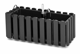 PROSPERPLAST Γλάστρα Boardee Fence W Ανθρακί 38x18x16,2cm DDEF400W-S433