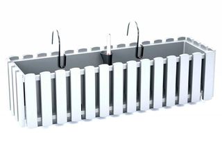 PROSPERPLAST Γλάστρα Boardee Fence W Λευκή 58x18x16,2cm DDEF600W-S449