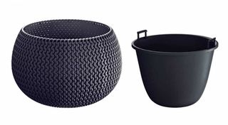 PROSPERPLAST Γλάστρα Splofy Bowl Ανθρακί 2,3 lt DKSP240-S433