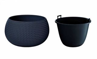 PROSPERPLAST Γλάστρα Splofy Bowl Ανθρακί 9 lt DKSP370-S433