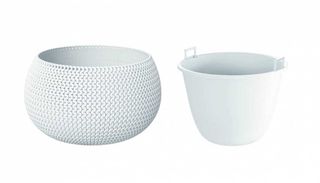 PROSPERPLAST Γλάστρα Splofy Bowl Λευκό 9 lt DKSP370-S449