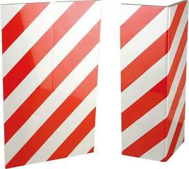 Inox Kiss Αφρώδες προστατευτικό αυτοκόλλητο γωνιών κόκκινο-λευκό SAF3400RW