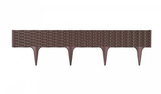 Prosperplast Φράκτης Κήπου Garden Border Καφέ 5 τεμ. IBRA-R222