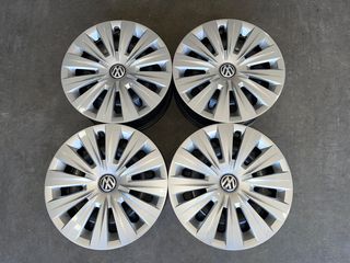 4 ΖΑΝΤΕΣ ΣΙΔΕΡΕΝΙΕΣ ΜΕ ΚΑΠΑΚΙΑ VW 6X15 5X112 ΕΤ43 Φ57,1
