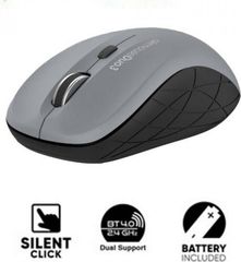 Alcatroz Bluetooth 4.0/Wireless Mouse Duo 3 Silent Gray - (AMD3SG)