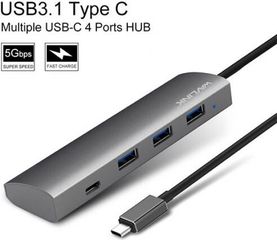 Wavlink Superspeed Usb 3.0 Type C 4-Port Aluminum Hub - (WL-UH3047C1)