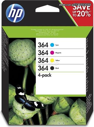 HP Μελάνι Inkjet No.364 Combo 4-Pack C/M/Y/K - (N9J73AE)