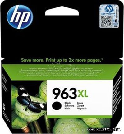 HP Μελάνι Inkjet No.963XL HC Black (3JA30AE) - (3JA30AE#BGX)