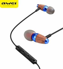 Awei ES80TY Intelligent Music Headset Ξυλινα Μπλε - (AW-ES80TY-BLUE)