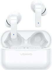 Usams earphones με θήκη φόρτισης LY06, True Wireless, ANC, λευκά - (BHULY06)