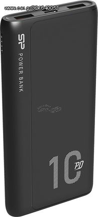 Silicon Power power bank QP15 10000mAh 2x USB & USB Type-C 3A μαύρο - (SP10KMAPBKQP150K)