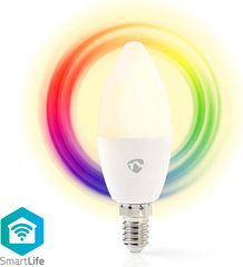 Nedis WIFILRC10E14 Smartlife Full Colour Led Bulb E14 470lm 4.9W RGB/Warm To Cool White, Candle