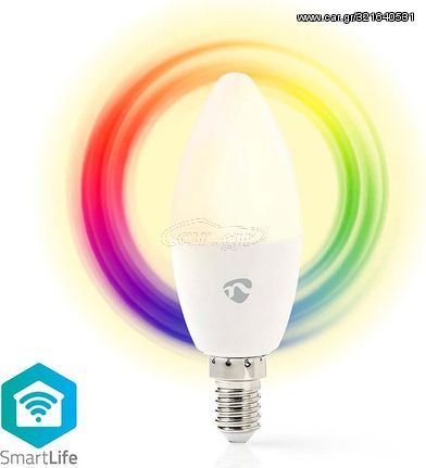 Nedis WIFILRC10E14 Smartlife Full Colour Led Bulb E14 470lm 4.9W RGB/Warm To Cool White, Candle