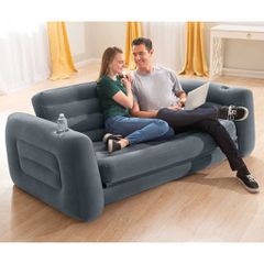 Intex Καναπές Κρεβάτι Φουσκωτός Σκούρο Γκρι 203 x 231 x 66 εκ.