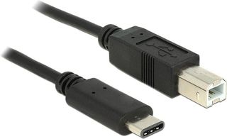 DeLock Καλώδιο USB 2.0 Type-C σε USB Type B 0.5m Black - (83328)