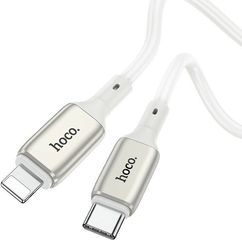 Hoco Καλώδιο σύνδεσης PD 20W USB-C σε Lightning 2.4A Λευκό 1m - (X66 Howdy)