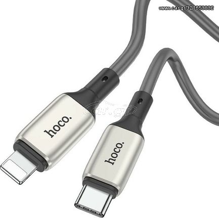 Hoco Καλώδιο σύνδεσης PD 20W USB-C σε Lightning 2.4A Γκρι 1m - (X66 Howdy)