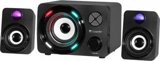 Defender 2.1 Stereo Portable Bluetooth Speaker G11 11w Black Light/BT/FM/USB/LED/MIC - (65011)