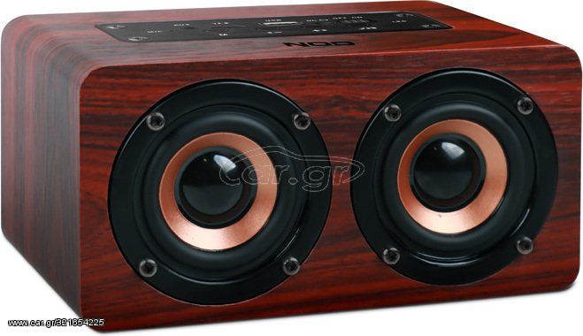 NOD CONCERTO 10W BLUETOOTH WOODEN SPEAKER, BROWN RED COLOR - (141-0108)