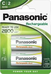 Panasonic Μπαταρία Επαναφορτιζόμενη size C HHR-2SRE/2B 2800 mAh1.2V Τεμ. 2