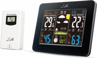 LIFE RAINFOREST WEATHER STATION WITH ADAPTOR&WIRELESS; OUTDOOR SENSOR, CLOCK & ALARM FUNCTION