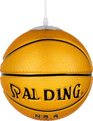 GloboStar SPALDING NBA Μοντέρνο Κρεμαστό Παιδικό Φωτιστικό Οροφής Μονόφωτο 1 x E27 Πορτοκαλί Γυάλινο Φ25 x Υ25cm - (00649)