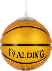 GloboStar SPALDING NBA Μοντέρνο Κρεμαστό Παιδικό Φωτιστικό Οροφής Μονόφωτο 1 x E27 Πορτοκαλί Γυάλινο Φ18 x Υ18cm - (00645)