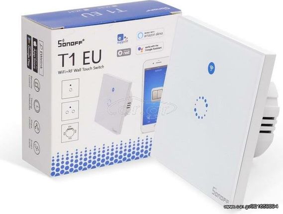 Sonoff - 1 Gang Wifi Rf Smart Wall Touch Light Switch - (T1EU1C-TX)