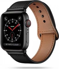 Tech-Protect Replacment Band Leatherfit For Apple Watch 4 / 5 / 6 / 7 / Se (42 / 44 / 45 MM) Black - (TPRBLFI5PS)