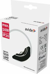 Avide GU10 Frame Round Swivel Black - (ABGU10F-NS-B)