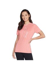 Skechers Diamond Blissful Αθλητικό Γυναικείο T-shirt Black Melange με Λαιμόκοψη V W1TS336-BLK