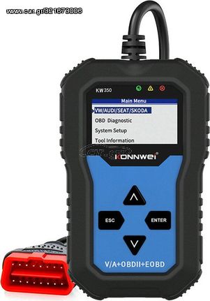 Konnwei ψηφιακό διαγνωστικό αυτοκινήτου V/A & OBDII/Eobd - (KW350)