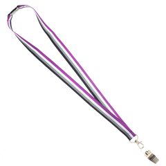Metal Whistle on Asexual Lanyard