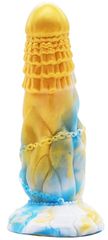 Μη Ρεαλιστικό XXL Ομοίωμα Πέους Fheniks Dildo 18 x 6cm - Χρυσό/Μπλε