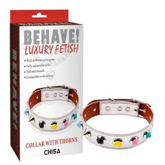 Chisa Novelties Collar with Thorns White