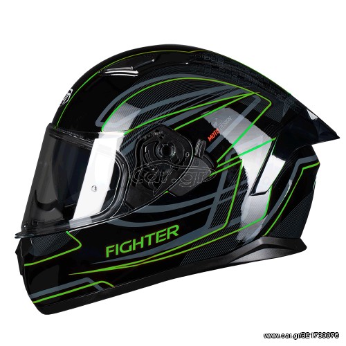 Κράνος Pilot Fighter-Flipper SV μαύρο/fluo gloss