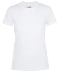 Sol's Regent Women 01825 Γυναικείο t-shirt 100% Ringspun βαμβάκι σεμί-πενιέ WHITE-102