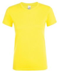 Sol's Regent Women 01825 Γυναικείο t-shirt 100% Ringspun βαμβάκι σεμί-πενιέ LEMON-302