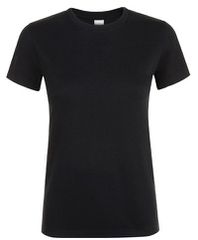 Sol's Regent Women 01825 Γυναικείο t-shirt 100% Ringspun βαμβάκι σεμί-πενιέ DEEP BLACK-309