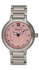 Ρολόι Dissoni με ασημί μπρασελέ και ροζ καντράν F16148