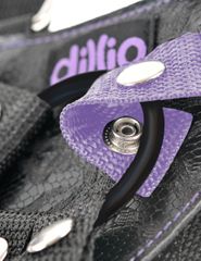 Dillio 7inch Strap-On Suspender Harness Set - Purple-thumb-2