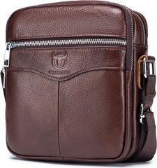 Bull Captain Δερμάτινο τσαντάκι ώμου DJB 023 καφέ