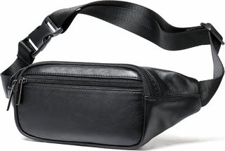 Cardinal Δερμάτινο τσαντάκι μέσης 7310 μαύρο