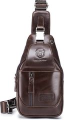 Bull Captain Δερμάτινο τσαντάκι body XB 095 σκούρο καφέ