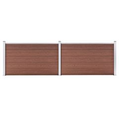 vidaXL Πάνελ Περίφραξης Καφέ 353 x 106 εκ. από WPC