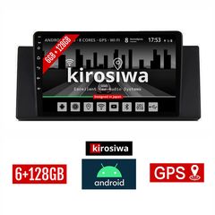 KIROSIWA 6+128GB BMW X5 E53 (1999 - 2006) Android οθόνη αυτοκίνητου 6GB με GPS WI-FI (ηχοσύστημα αφής 9" ιντσών OEM Youtube Playstore MP3 USB Radio Bluetooth Mirrorlink Χ5 (Ε53) DSP Apple Carplay