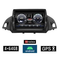KIROSIWA 4+64GB FORD KUGA (μετά το 2013) Android οθόνη αυτοκίνητου 4GB με GPS WI-FI (ηχοσύστημα αφής 9" ιντσών OEM Youtube Playstore MP3 USB Radio Bluetooth Mirrorlink DSP 4x60W Apple Carplay Android
