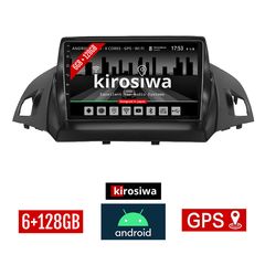 KIROSIWA 6+128GB FORD KUGA (μετά το 2013) Android οθόνη αυτοκίνητου 6GB με GPS WI-FI (ηχοσύστημα αφής 9" ιντσών OEM Youtube Playstore MP3 USB Radio Bluetooth Mirrorlink DSP Apple Carplay Android