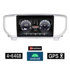 KIROSIWA 4+64GB KIA SPORTAGE (μετά το 2018) Android οθόνη αυτοκίνητου 4GB με GPS WI-FI (ηχοσύστημα αφής 9" ιντσών OEM Youtube Playstore MP3 USB Radio Bluetooth Mirrorlink DSP 4x60W Apple Carplay Andro